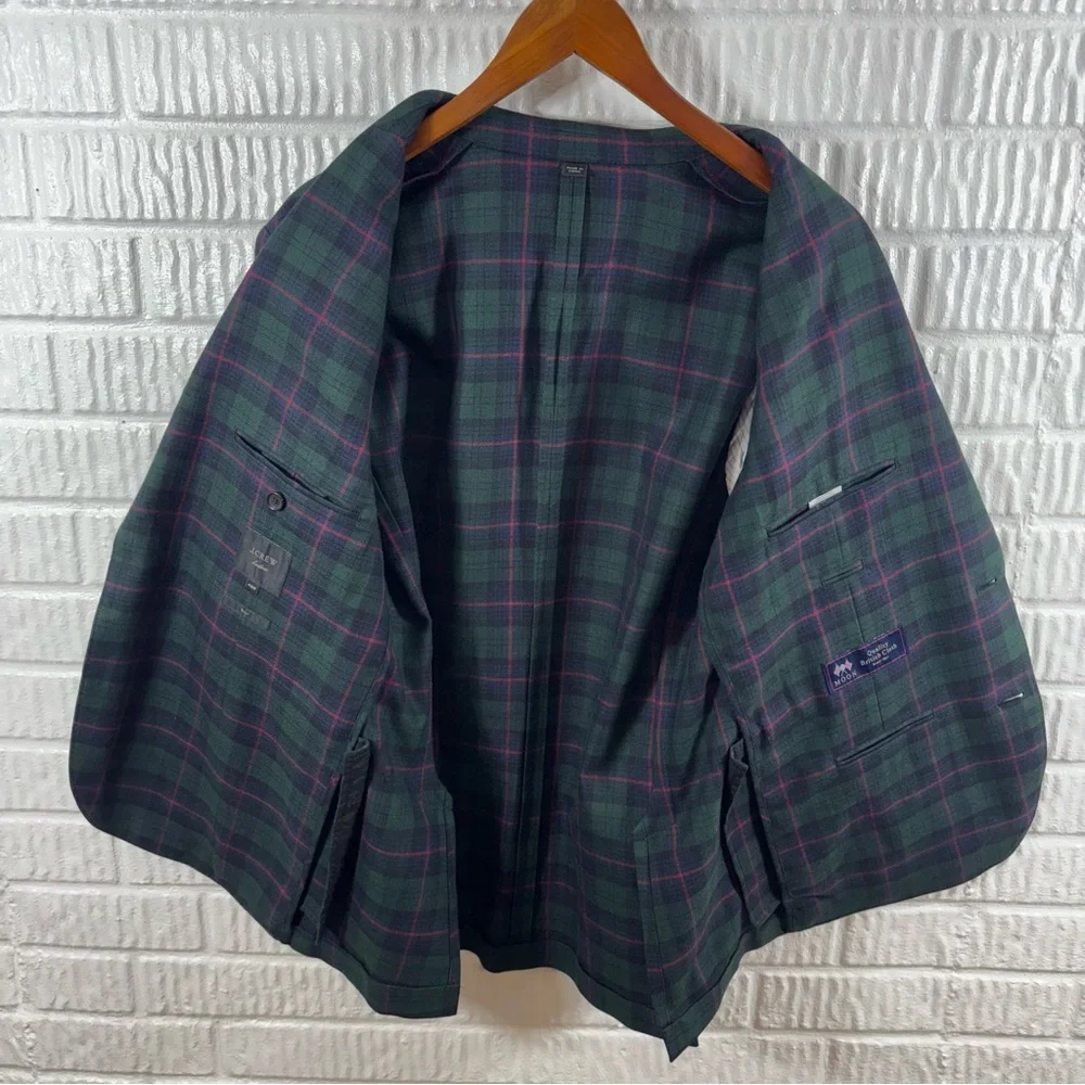 J.Crew Ludlow Slim Dinner Jacket Blazer Tartan Moon Quality British Cloth 42S - Picture 4 of 7
